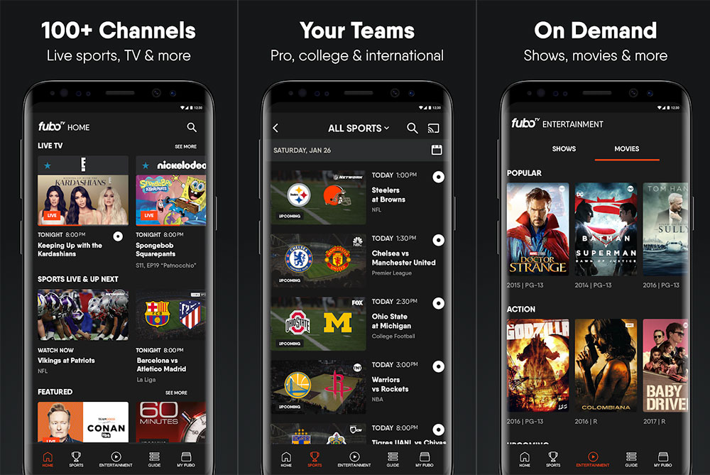FuboTV Premium Mod APK - App Screenshot